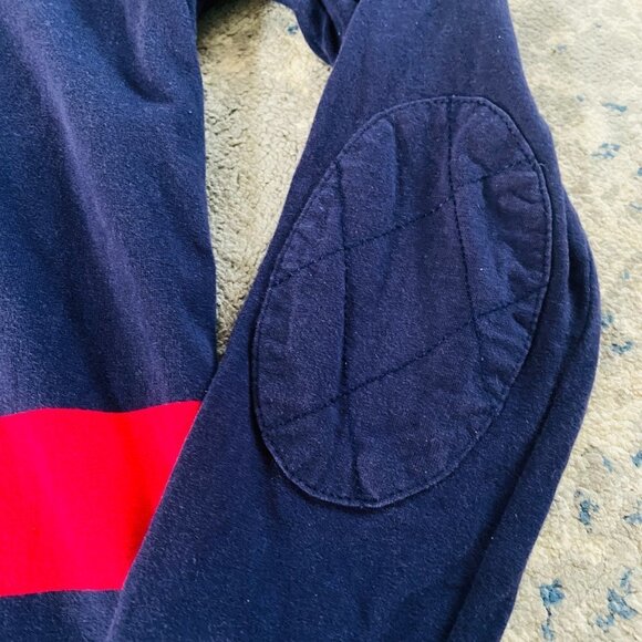 USPA US Polo Assn. Long Sleeve Polo Sweatshirt Sz M elbow patches - Picture 4 of 11